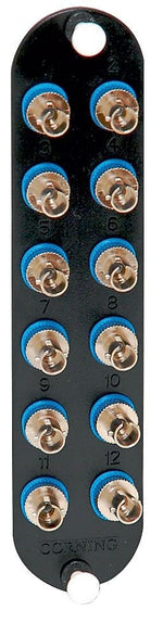 Corning CCH-CP12-19T Closet Connector Housing Panel, ST® Compatible Adapters, Simplex, UPC, 12 F, Single-mode