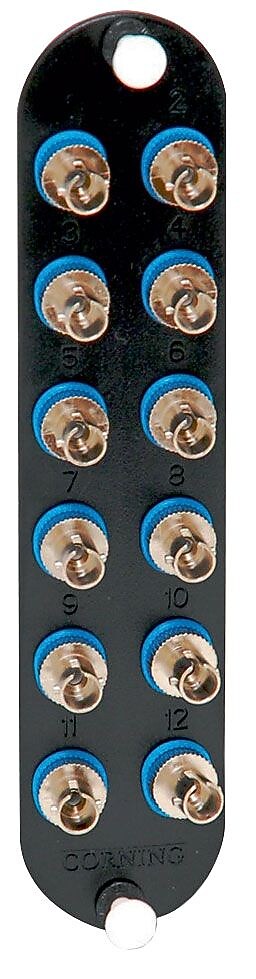 Corning CCH-CP12-19T Closet Connector Housing Panel, ST® Compatible Adapters, Simplex, UPC, 12 F, Single-mode