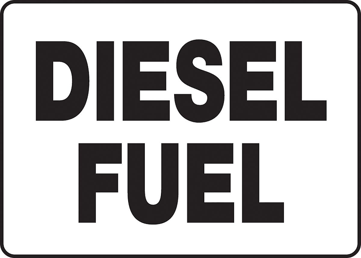 Accuform Safety Sign, DIESEL FUEL, 10" x 14", Adhesive Vinyl (MCHL518VS)