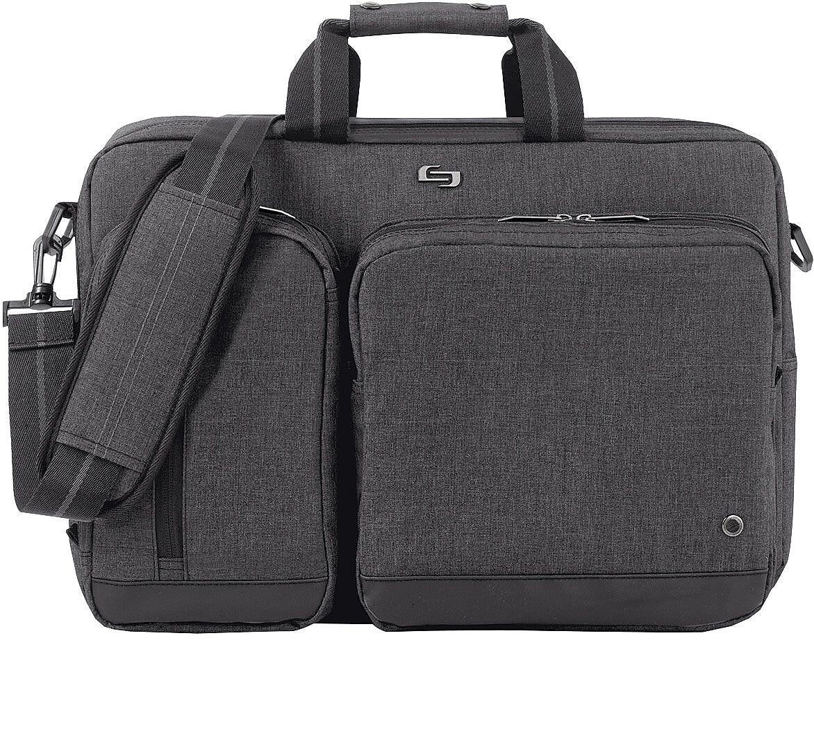 Solo New York Duane Hybrid Polyester Briefcase, Laptop Compatible, Grey (UBN31010)