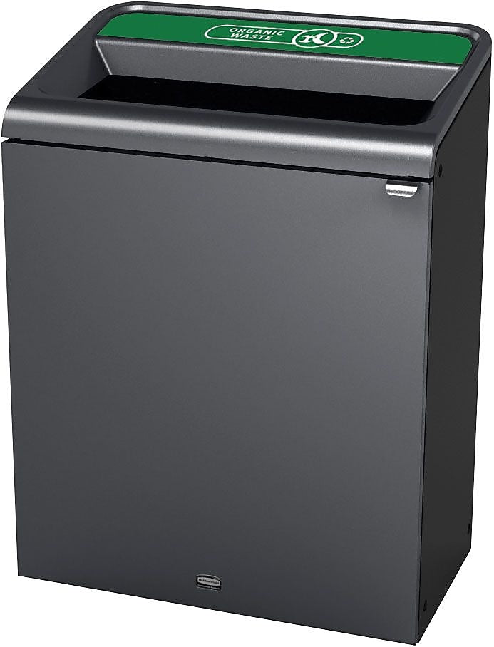 Rubbermaid Configure Four-StreamRecycling Station, 23 Gallon, Stenni Gray (1961627)