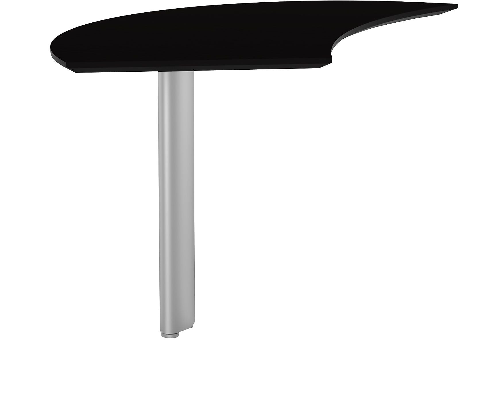 Safco Medina™ Left Hand Curved Desk Extension, Mocha, 29 1/2"H x 47"W x 28"D