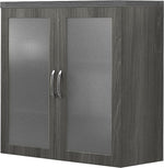 Safco Aberdeen Glass Display Cabinet, 39 1/4"H x 36"W, Gray Steel (AGDCLGS)