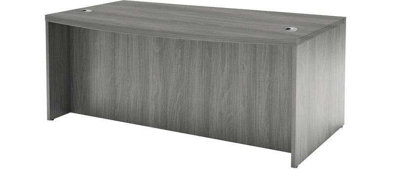 Safco Aberdeen 72" Bowfront Desk, Gray Steel (ABD7242LGS)