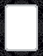 Great Papers! Black and Silver Scroll Letterhead, 8.5" x 11", 80 count (2013169)