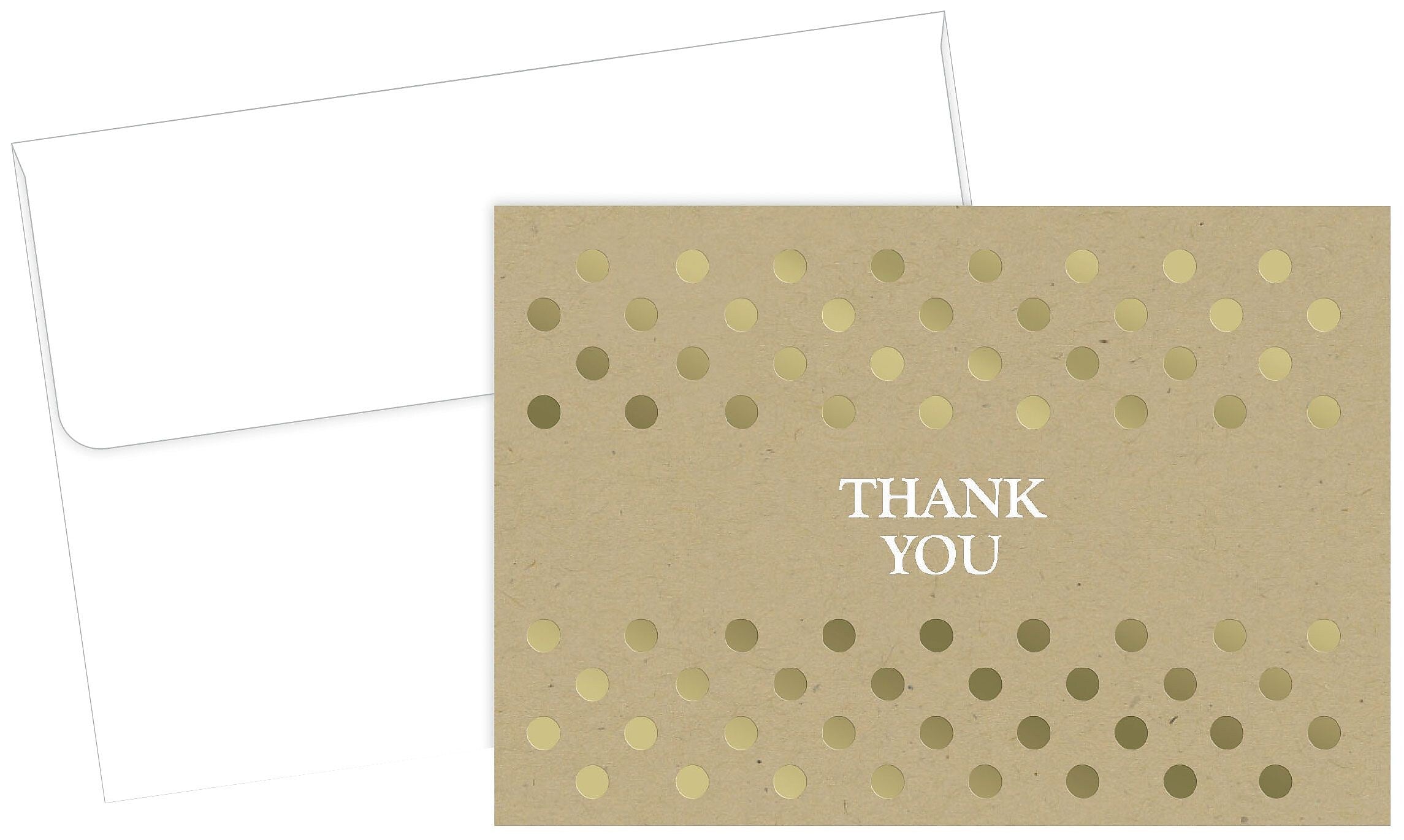 Great Papers! Kraft Foil Thank You Note Card, 4.875" x 3.375", 50 count (2015070)