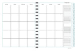 Kahootie Co Undated Monthly Calendar, 9" x 11.5", Teal Design (ITKCTD)