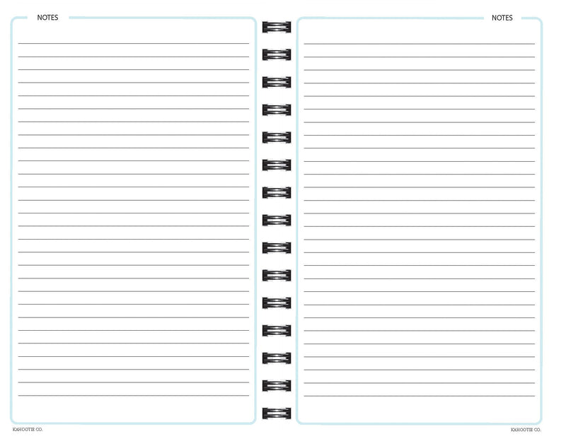 Kahootie Co Weekly Planner, 6" x 9", Teal Polka Dot (ITKWTPD)