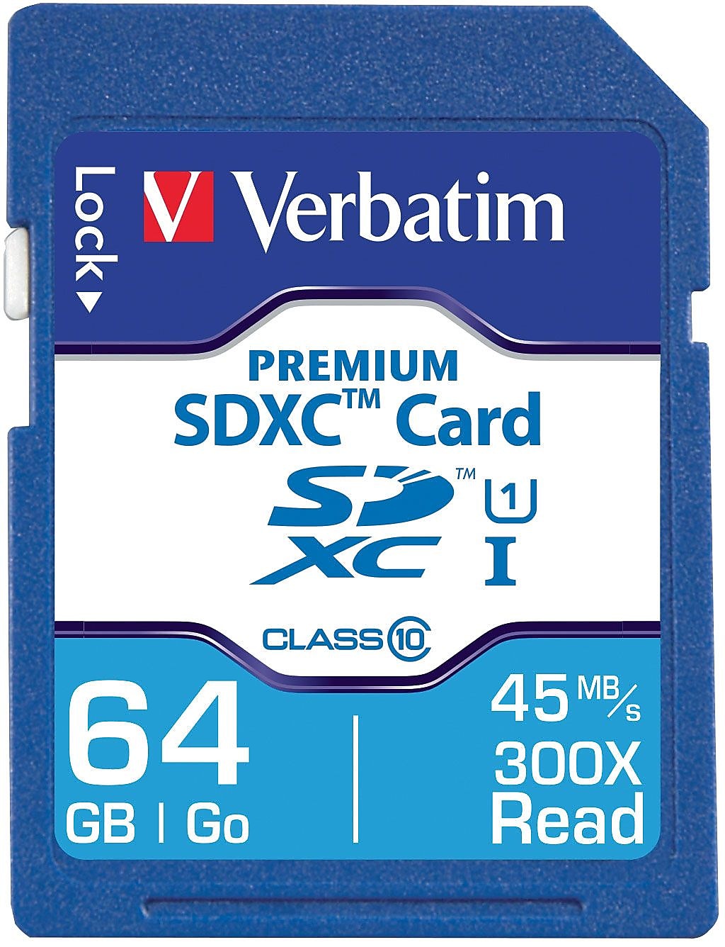 Verbatim Premium 64GB SDXC Memory Card, Class 10, UHS-I (44024)