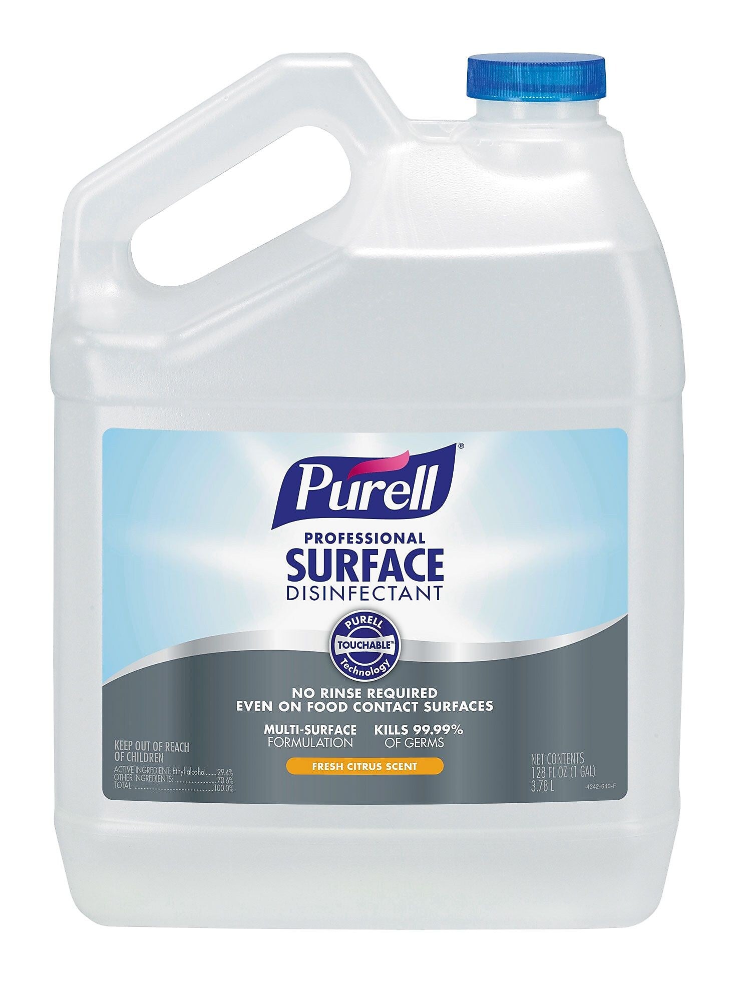 PURELL Professional Surface Disinfectant Refill, Fresh Citrus Scent, 1 Gallon (4342-04)