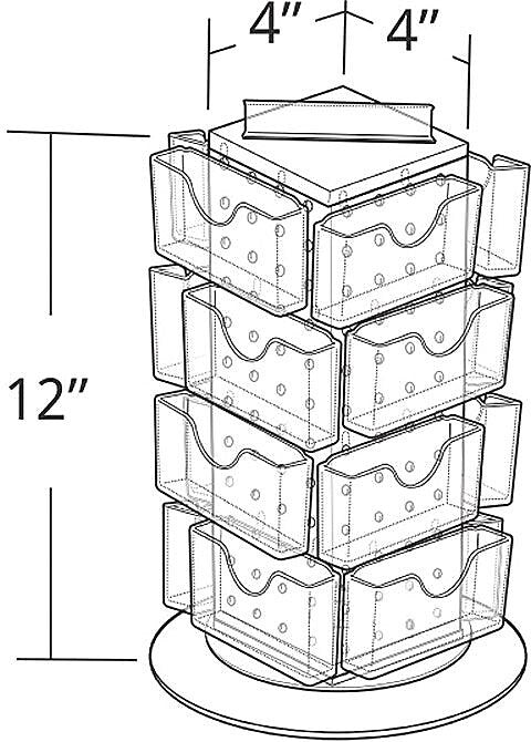 Azar Displays 13" x 4" Pegboard Counter Gift Card Holder, Purple (700229-PUR)