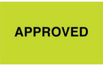 Decker Tape Approved Label 1 3/8" x 2", 500/Roll (DL3202)