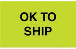 Decker Tape Ok to Ship Label 1 3/8" x 2", 500/Roll (DL3208A)