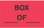 Decker Tape "Box of" Labels 1 3/8" x 2" 500/Roll (DL3232)