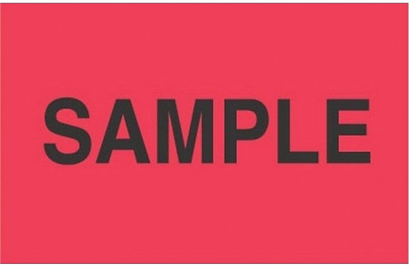 Decker Tape Sample Label 1 3/8" x 2", 500/Roll (DL3272)