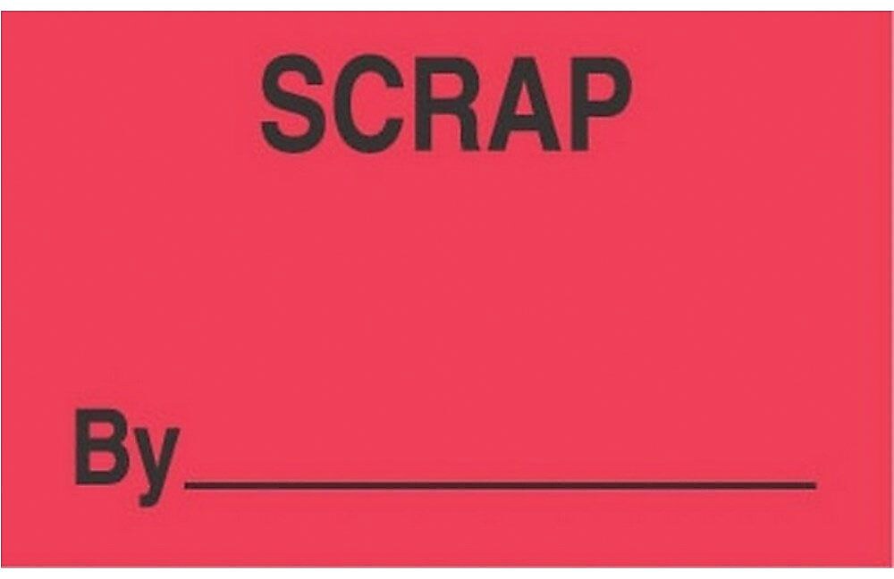 Decker Tape Scrap Label 1 3/8" X 2", 500/Roll (DL3372A)