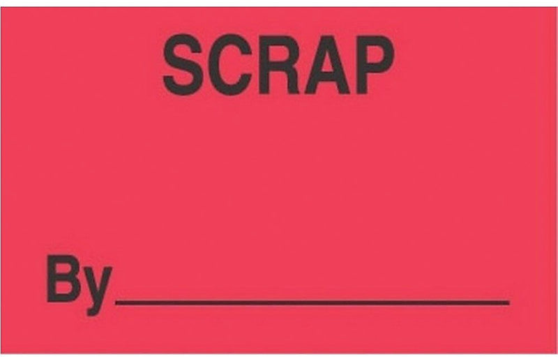 Decker Tape Scrap Label 1 3/8" X 2", 500/Roll (DL3372A)