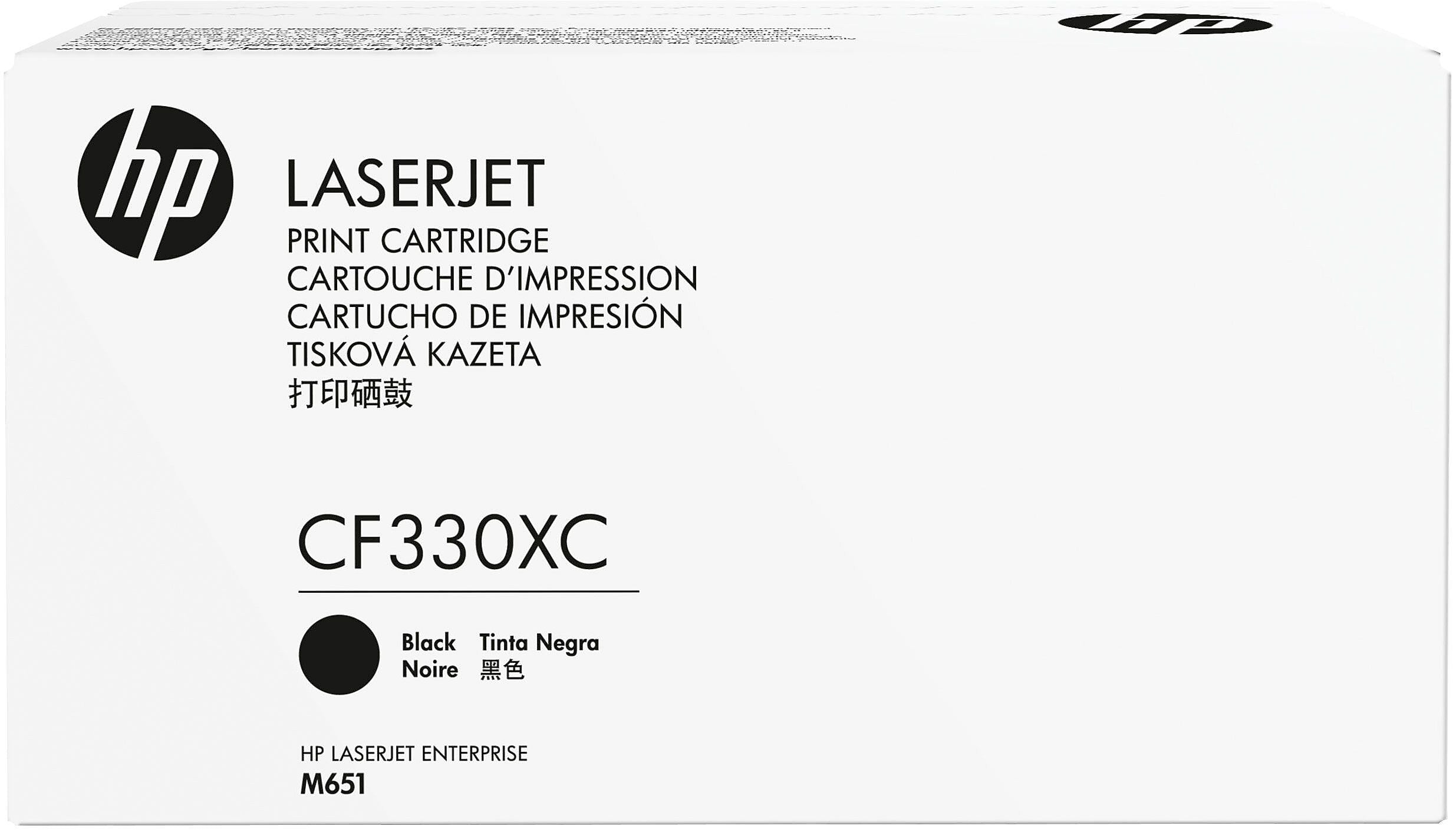 HP 654XC Black High Yield Toner Cartridge, Prints Up to 20,500 Pages (cf330xc)