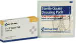 First Aid Only Sterile Gauze Pads, 3" x 3", 4/Box (3-001)