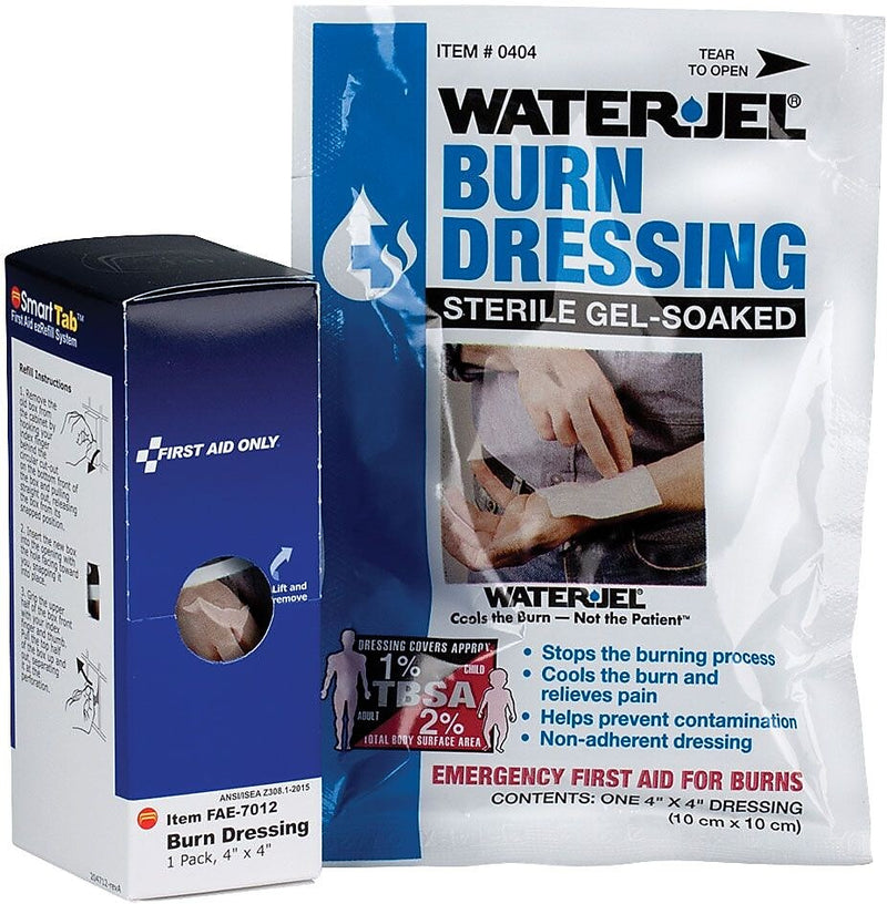 SmartCompliance First Aid Only Burn Dressing, 4" x  4", 24/Box (FAE-7012)