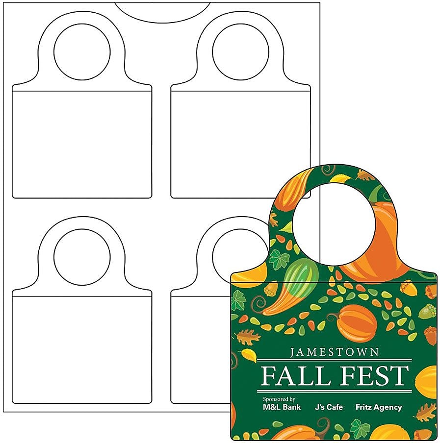 Blanks USA Bottle Hanger, 3.75" x 5", 14 pt, 4 Up