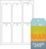 Blanks USA Tag, 2.375" x 4.875", 100# Cover, 16 Up