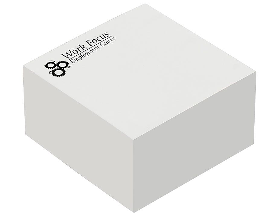 Post-it Note - Half Cube, White Paper, Black Ink