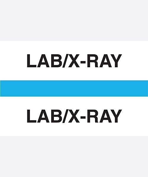 Medical Arts Press® Standard Preprinted Chart Divider Tabs, Lab/X-Ray, Light Blue