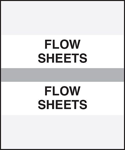 Medical Arts Press® Standard Preprinted Chart Divider Tabs, Flow Sheets, Gray