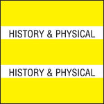 Medical Arts Press® Large Chart Divider Tabs, History & Physical, Yellow