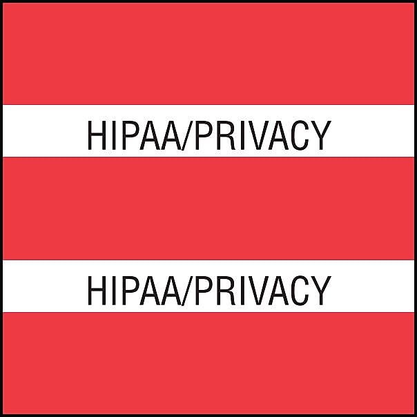 Medical Arts Press® Large Chart Divider Tabs, HIPAA/Privacy, Red