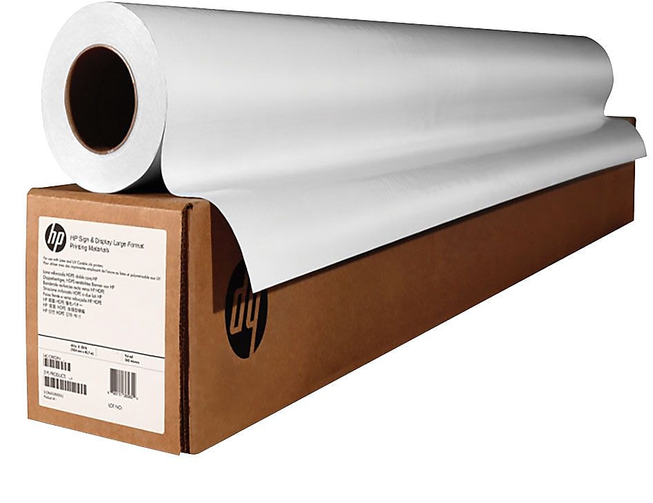 HP 4 Mil Double Matte Film, 36" x 150', White, Roll  (X3F57A)