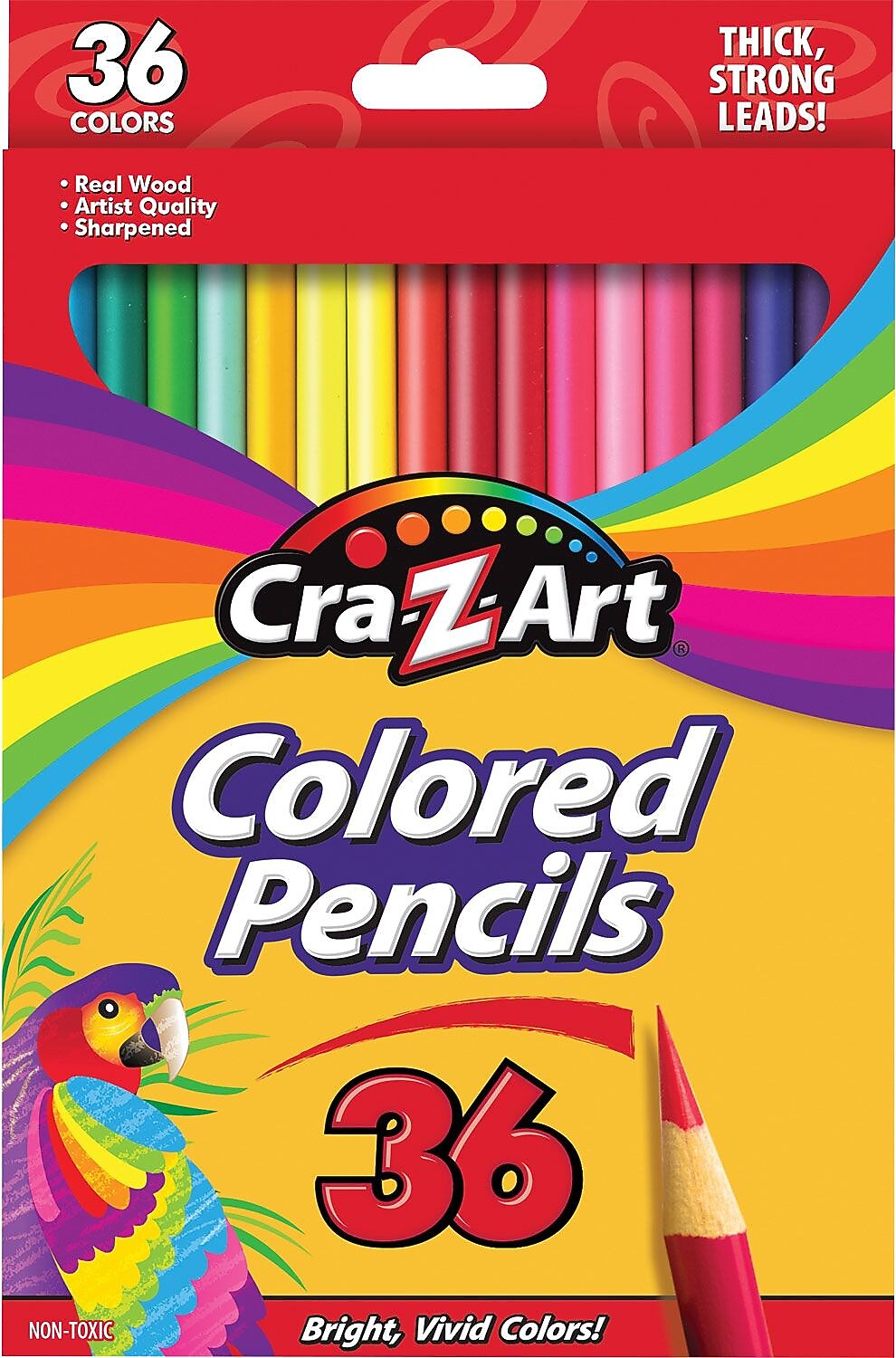 Cra-Z-Art Colored Pencils, Assorted Colors, 36 Pencils/Pack (10438WM-36)