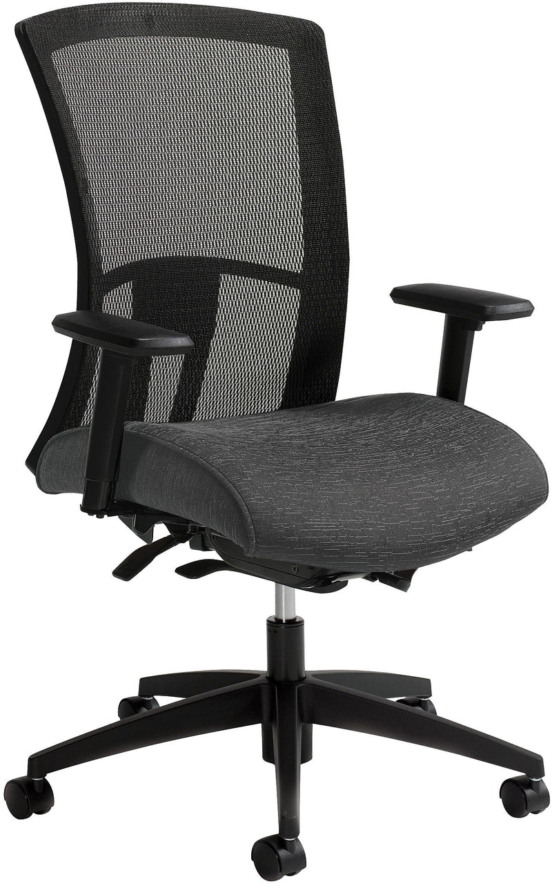 Global Vion Mesh High Back Weight Sensing Synchro - Tilter Task Back, Granite Rock (6321-8-UR20)