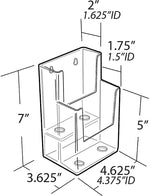 Azar Brochure Holder, 4.25" x 7", Vertical, Table Top, Clear, Plastic, 2/Pack (252032)