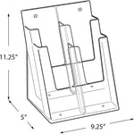 Azar Brochure Holder, 9.25" x 11.25", Vertical, Table Top, Clear, Plastic (252381)