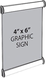 Azar Sign Holder, 4.2" x 6.39", Wall Mounted, Gray, Metal, 10/Pack (300194)