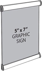 Azar Sign Holder, 5.2" x 7.39", Wall Mounted, Gray, Metal, 10/Pack (300195)