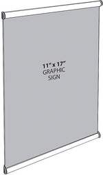 Azar Sign Holder, 8.7" x 11.39", Wall Mounted, Gray, Metal, 10/Pack (300198)