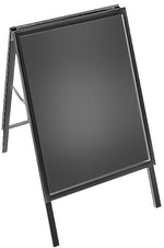 Azar Sign Holder, 23.75" x 36", Vertical, Freestanding, Black, Metal (300246)