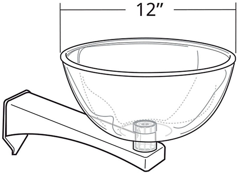 12" Bowl Display with Extension Arm for Sky Tower Unit
