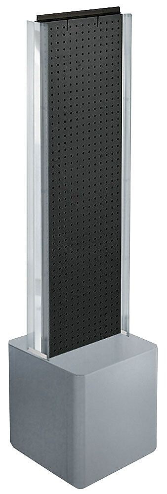 Two-Sided Pegboard Floor Display, Panel Size: 13.5"W x 44"H, Black (700728-BLK)