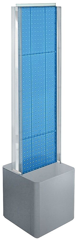 Two-Sided Pegboard Floor Display, 13.5"W x 44"H, Blue (700728-BLU)