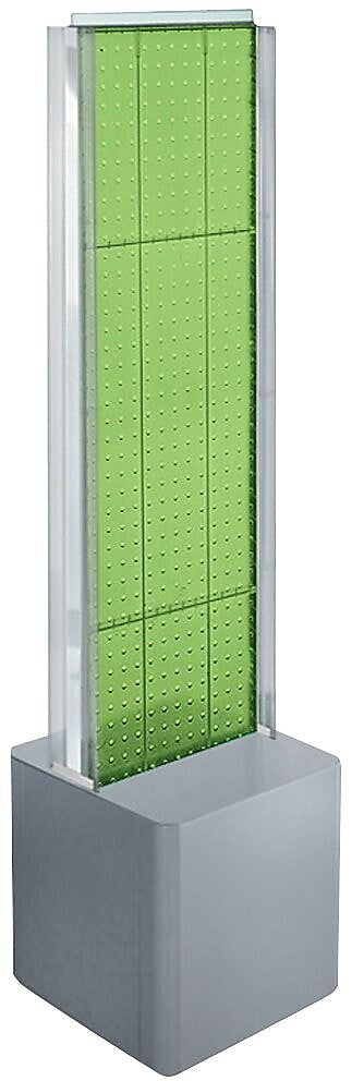 Two-Sided Pegboard Floor Display, 13.5"W x 44"H, Green (700728-GRE)