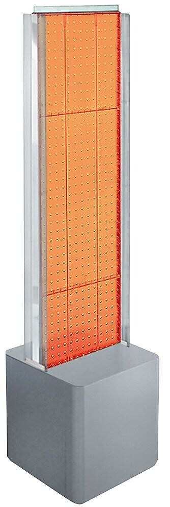 Two-Sided Pegboard Floor Display, 13.5"W x 44"H, Orange (700728-ORG)