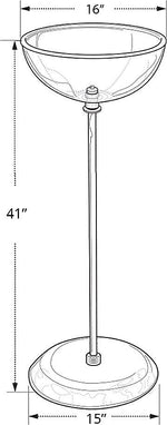 Azar 16" Diameter Single Bowl Floor Display (700956)
