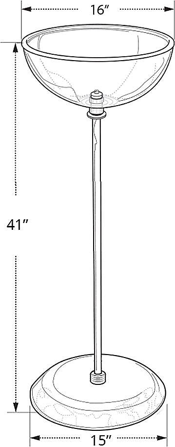 Azar 16" Diameter Single Bowl Floor Display (700956)