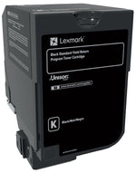 Lexmark CS720 Black Standard Yield Toner Cartridge, Prints Up to 7,000 Pages (74C1SK0)