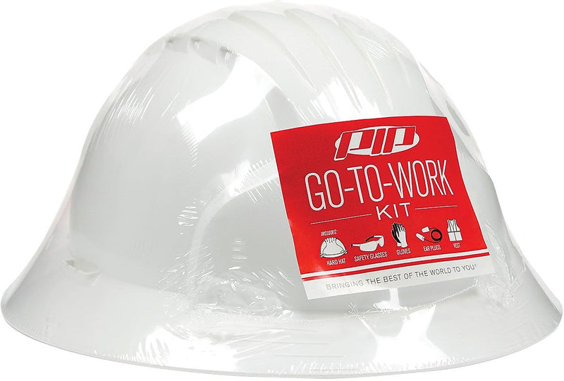 PIP Kilimanjaro Pre-Packed PPE Kit, HP641 Full Brim Hat, Safety Eyewear, Earplugs, Gloves and Vest, 8/Carton, XL/XXL (2273685)