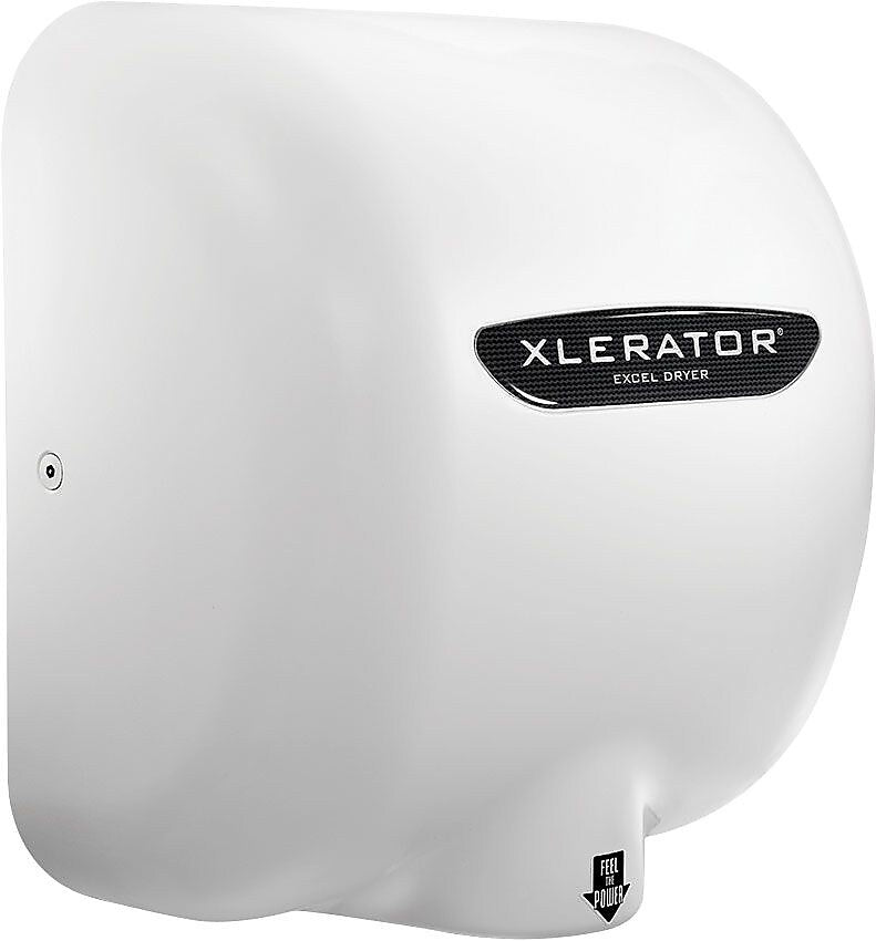 XLERATOR® XL-BWV 208-277V Hand Dryer with Noise Reduction Nozzle, White Thermoset Resin Cover